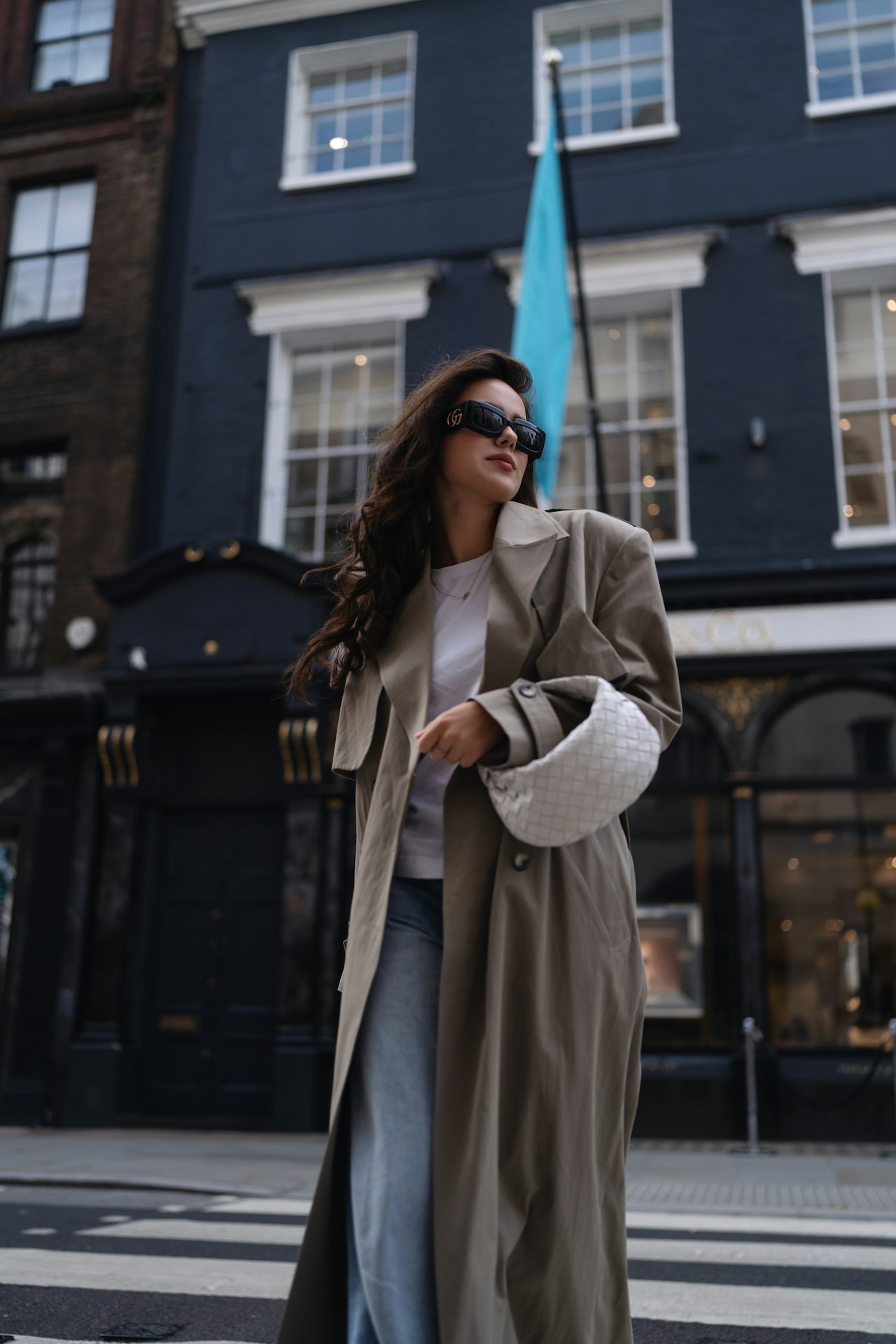 Long Grey Trench Coat with fleece inner lining.