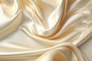 A wavy, in motion-like cream-silk textured fabric.